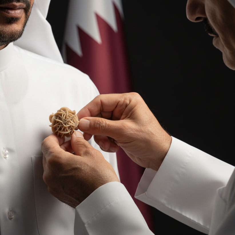 Qatar Desert Rose Brooch - زهرة الصحراء